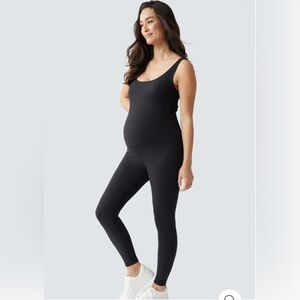 Full Length Black Maternity Bodysuit